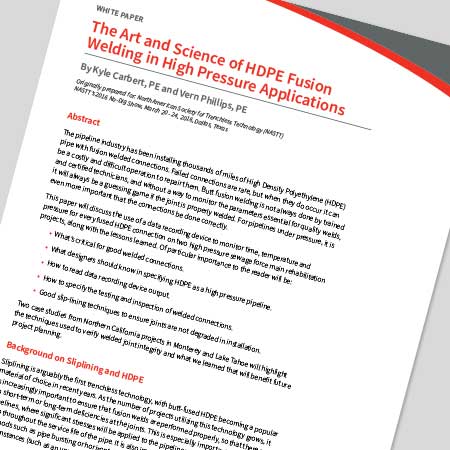 The Art and Science of HDPE Fusion Welding in High Pressure Applications
