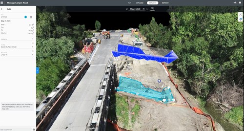 Example of Harris leveraging 3D models and drone survey technology.
