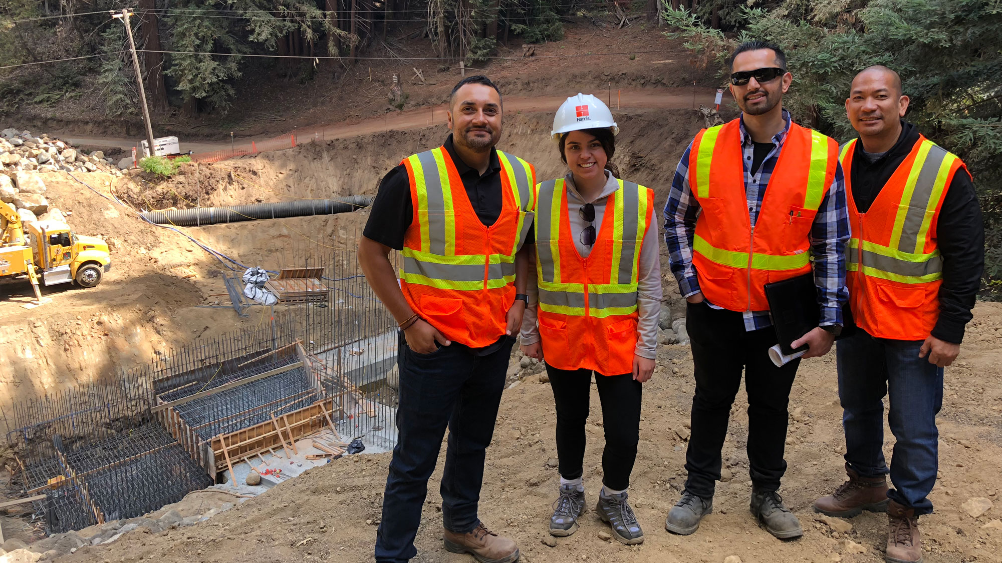 Part of the Harris team on the Palo Colorado Road Repair Project