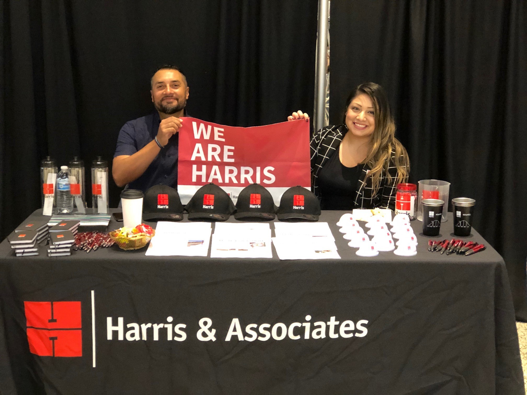 Harris professionals participating in job fairs for the next generation.
