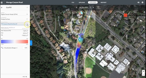 Example of Civil 3D Design Being Imported into DroneDeploy