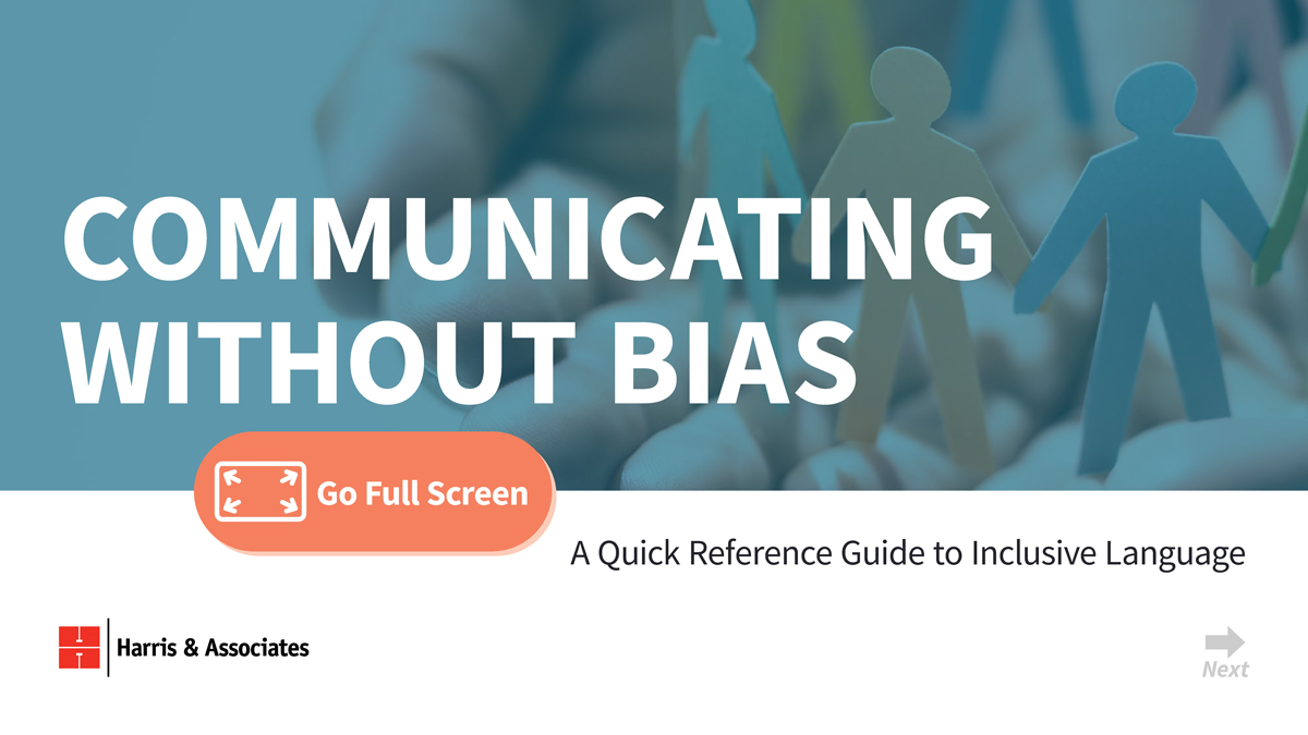 Cover image of "Communicating Without Bias" guide.